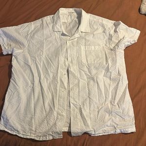 Alex Mill wash & go white short sleeve button down